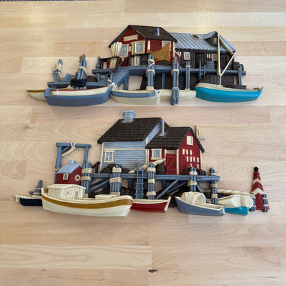 Pair of Burwood Products 3D Nautical Wall Hanging Art