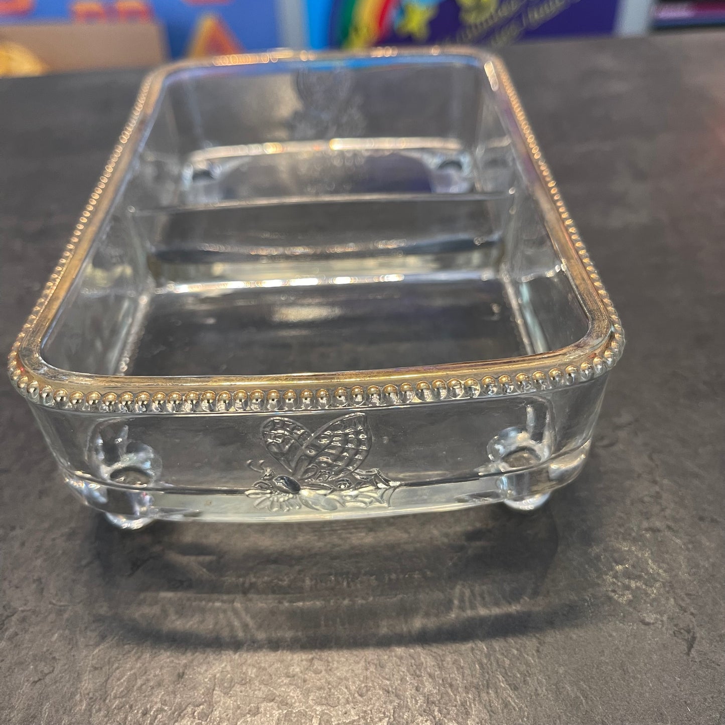 Jeanette Glass Playing Card Dish