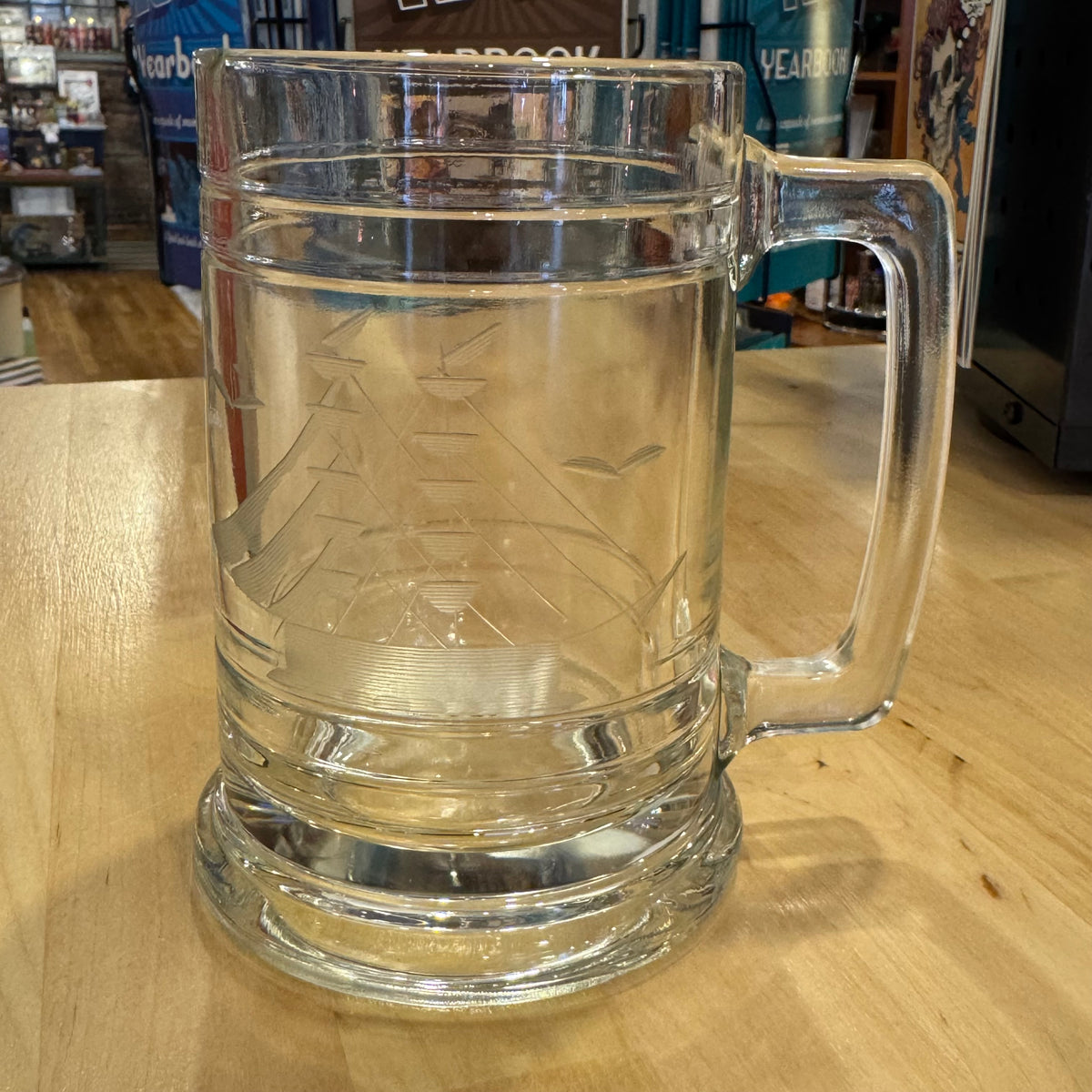 Clipper Ship Glass Beer Stein
