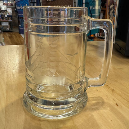 Clipper Ship Glass Beer Stein