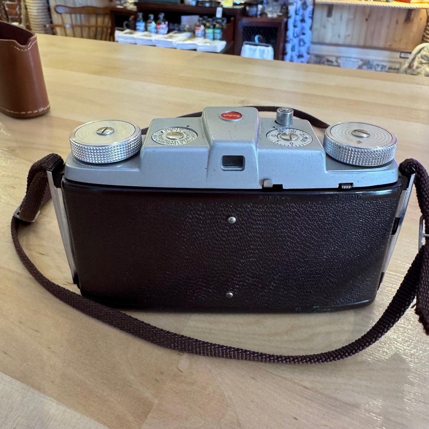 Working Kodak Pony 135 Viewfinder Camera & Brown Leather Field Case