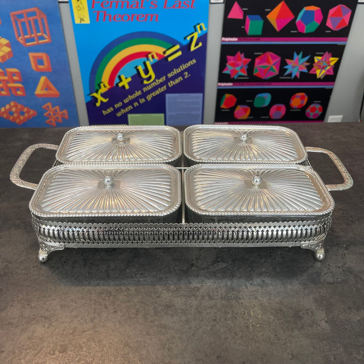 Arcoroc Silver Plated Serving Set