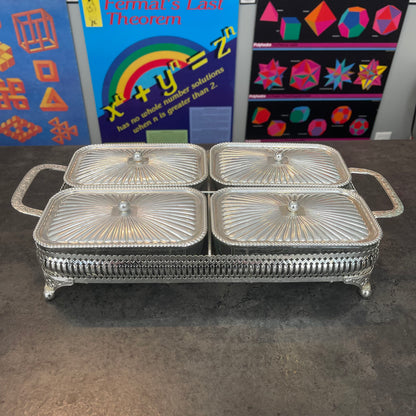Arcoroc Silver Plated Serving Set