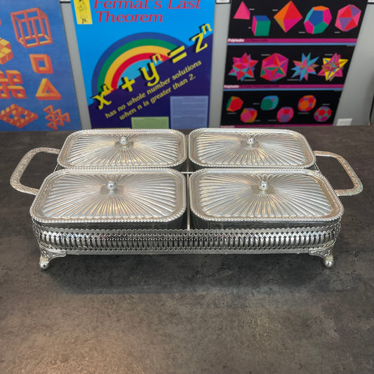 Arcoroc Silver Plated Serving Set