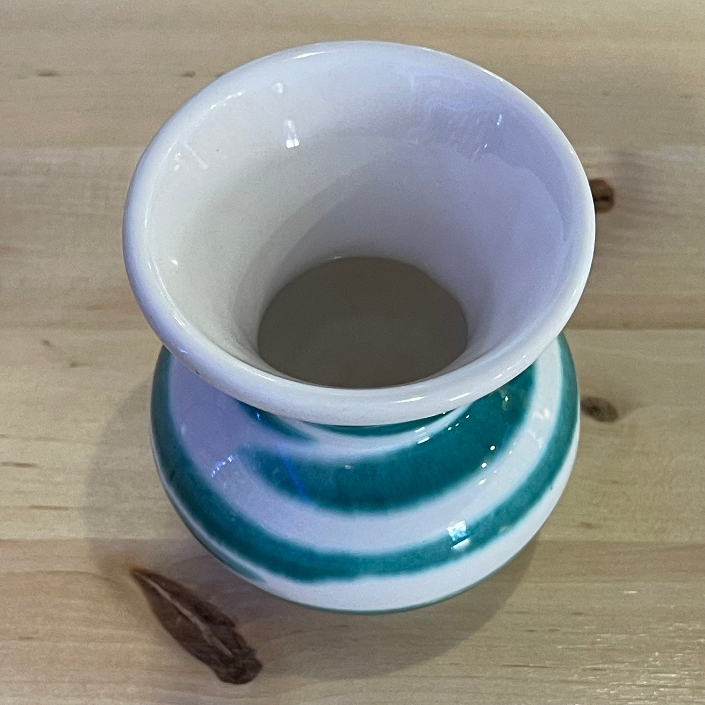 Gmundner Keramik Austria Green Flamed Small Vase
