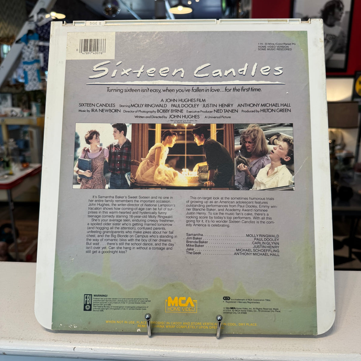 Sixteen Candles CED Video Disc