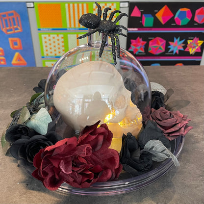 Skull in a Bell Jar Platter