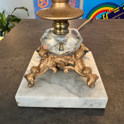 Hollywood Regency Crystal Table Lamp