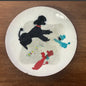 Enamel Poodle Plate Bovano of Cheshire