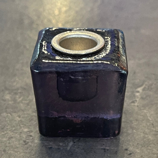 Black Glass Mini Candle Holder