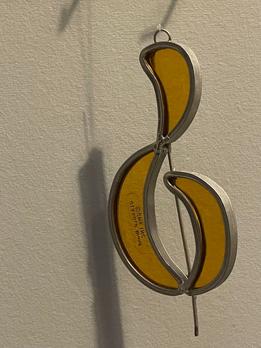 Stained Glass Music Note Suncatcher