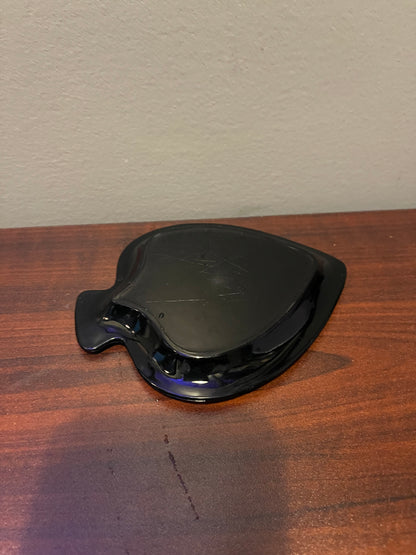 Black Glass Spade Dish