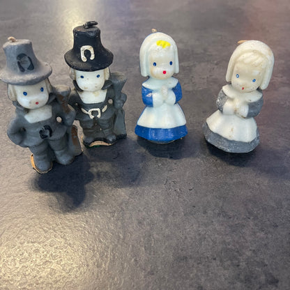 Set of 4 Gurley Thanksgiving Pilgrim Candles