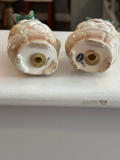 Anthropomorphic Pineapple Salt and Pepper Shakers