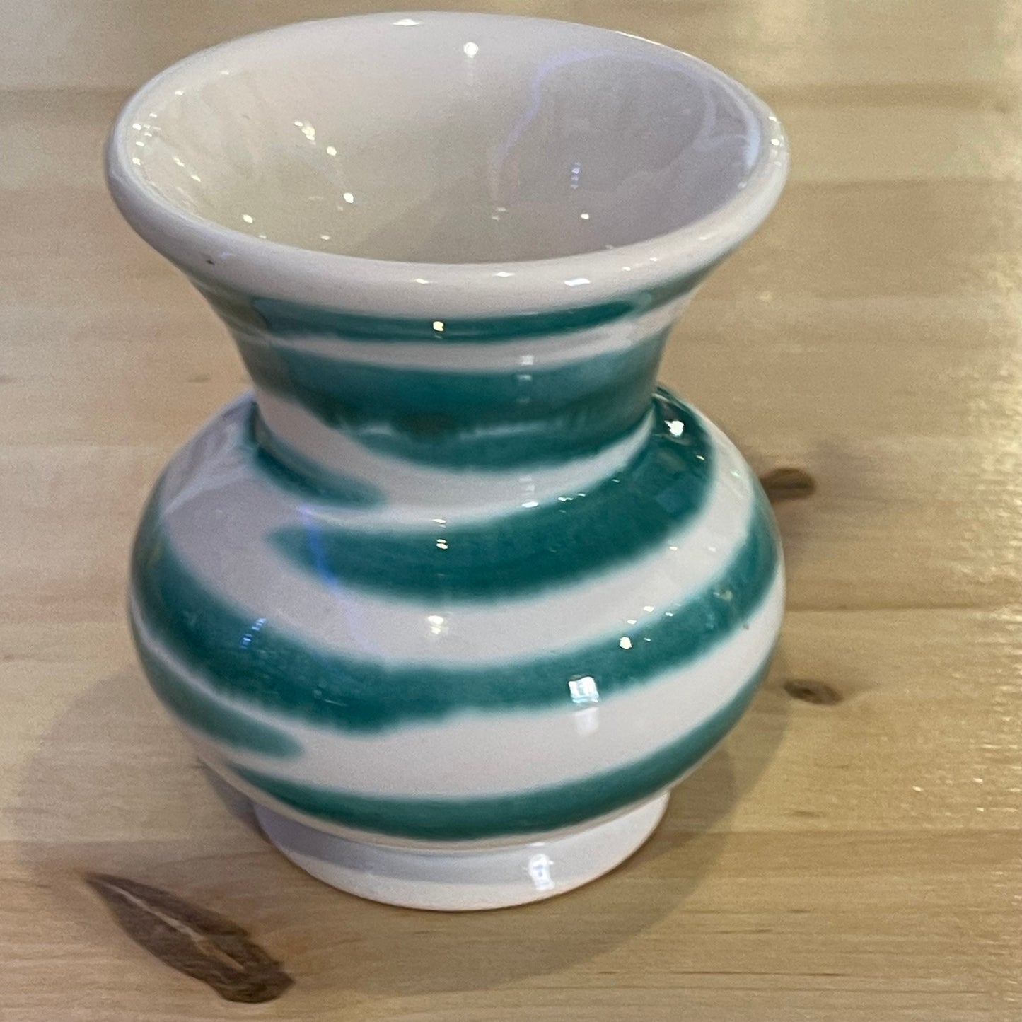 Gmundner Keramik Austria Green Flamed Small Vase