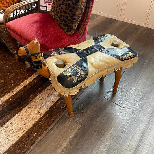 Camel Saddle Stool Black
