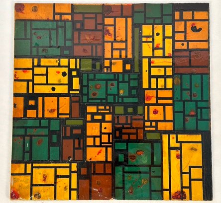 Abstract Gold and Green Art