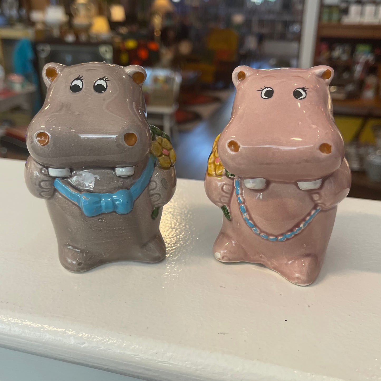 Hippo Couple Salt and Pepper Shakers