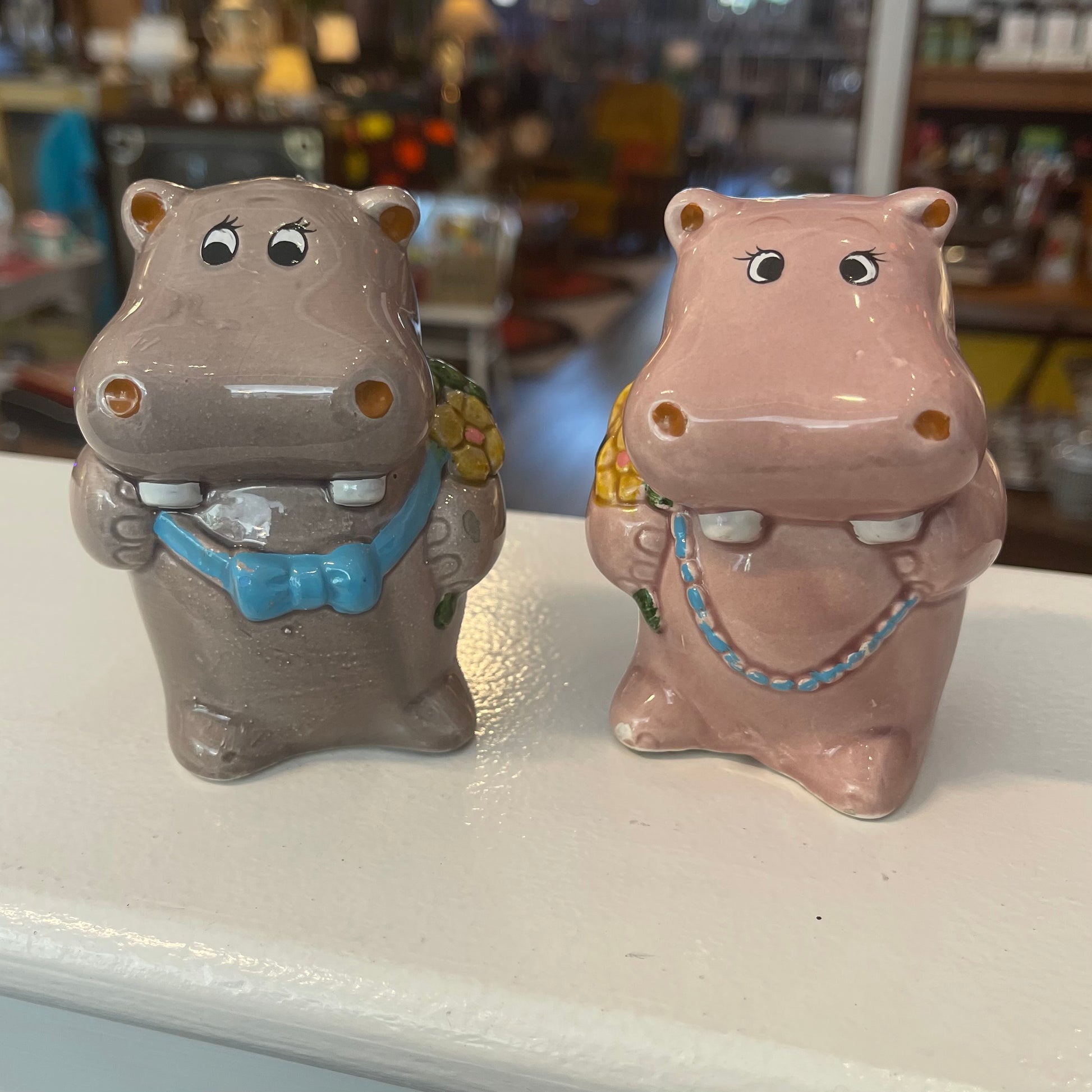 Hippo Couple Salt and Pepper Shakers
