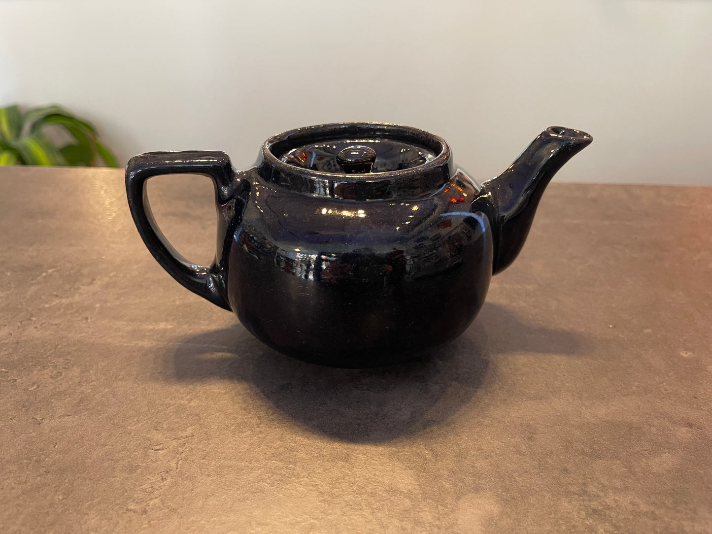 Black Glazed Teapot
