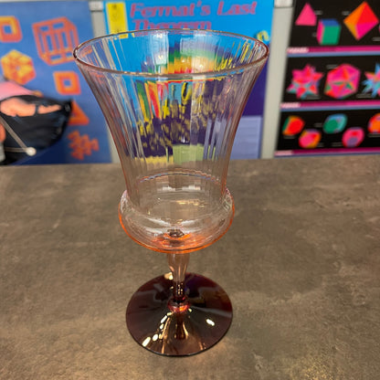 Set of 6 Utility Glassworks Pink Goblets