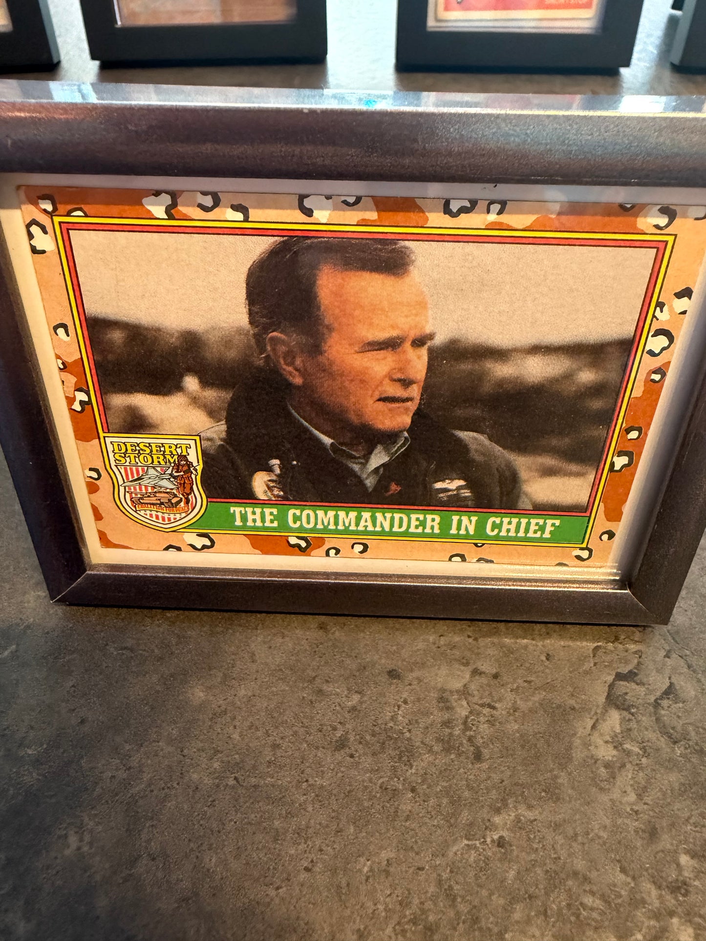 1991 George H.W. Bush Card Framed