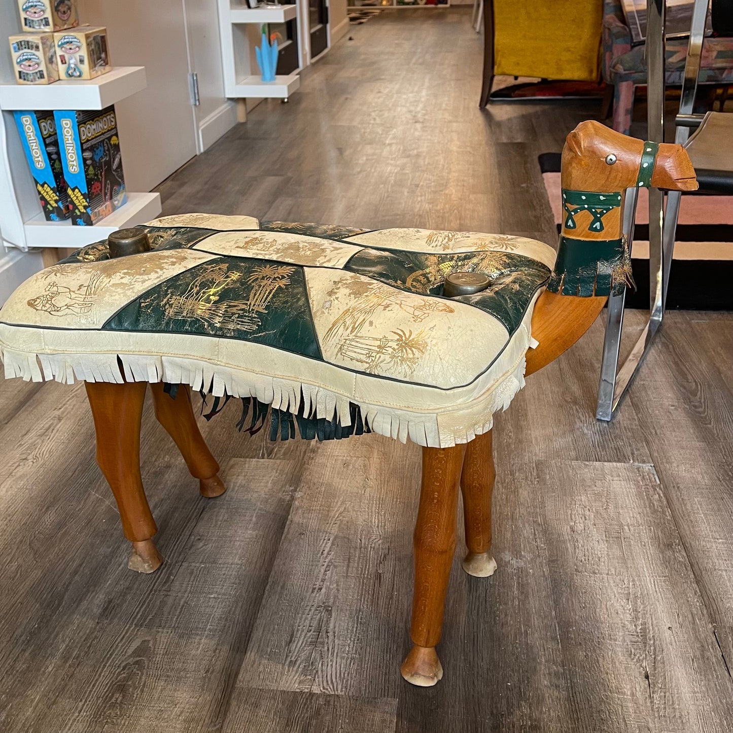 Camel Saddle Stool Green