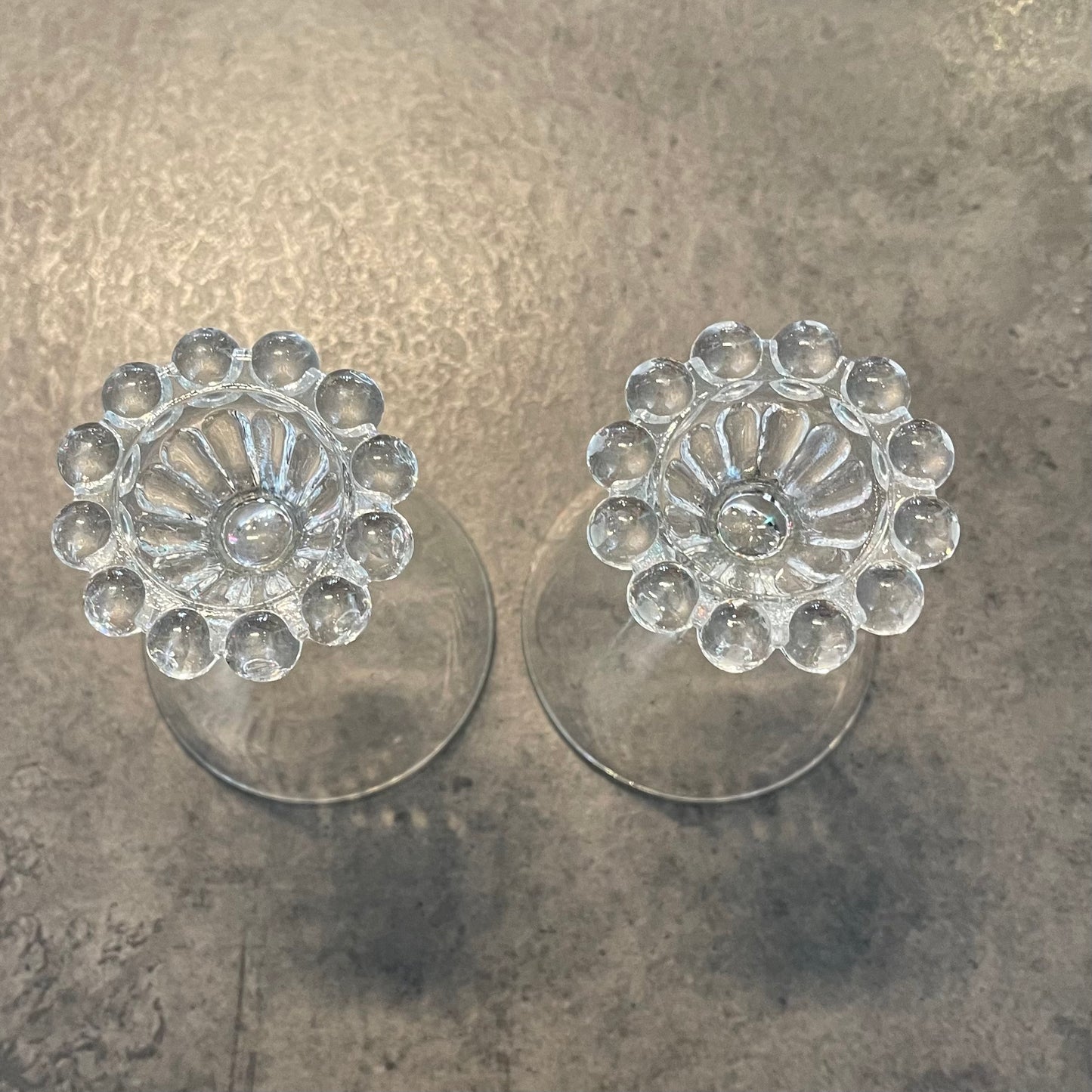 Set of 2 Imperial Glass Candlewick Cordial Glasses