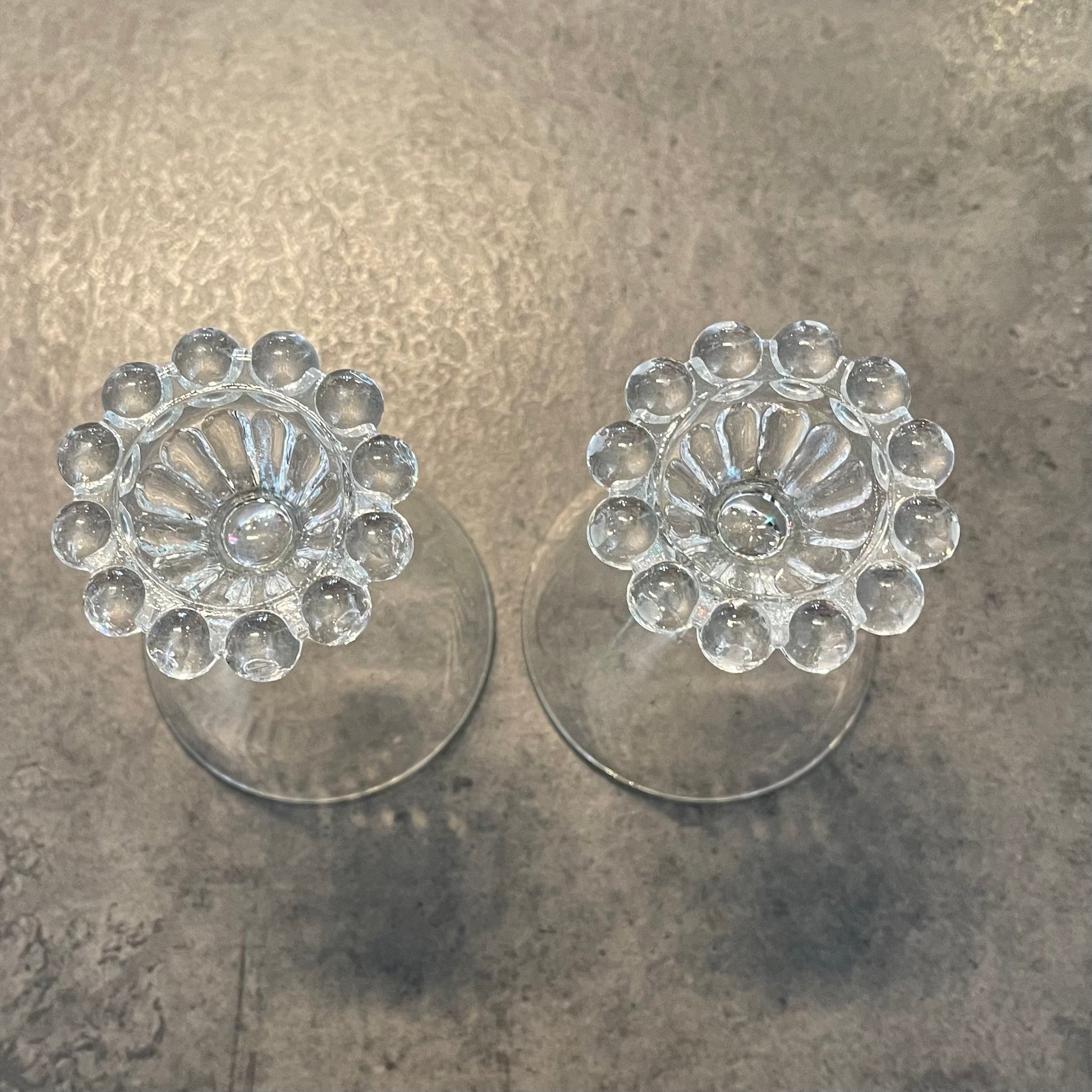 Set of 2 Imperial Glass Candlewick Cordial Glasses