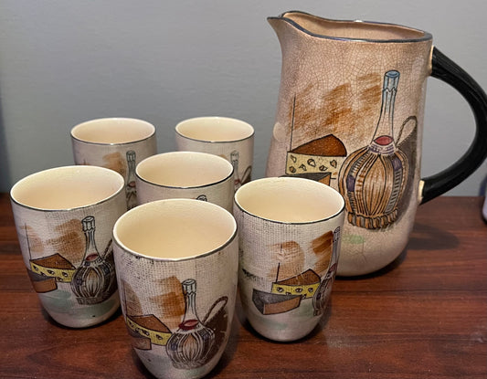 Pitcher with 6 Glasses