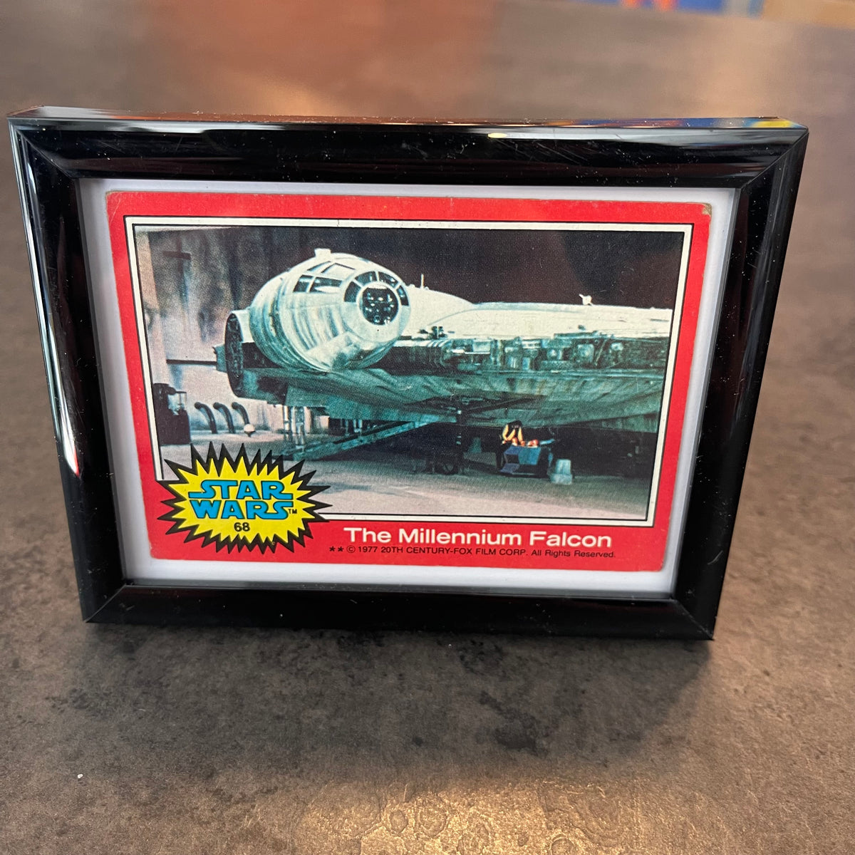 Framed Millennium Falcon Trading Card