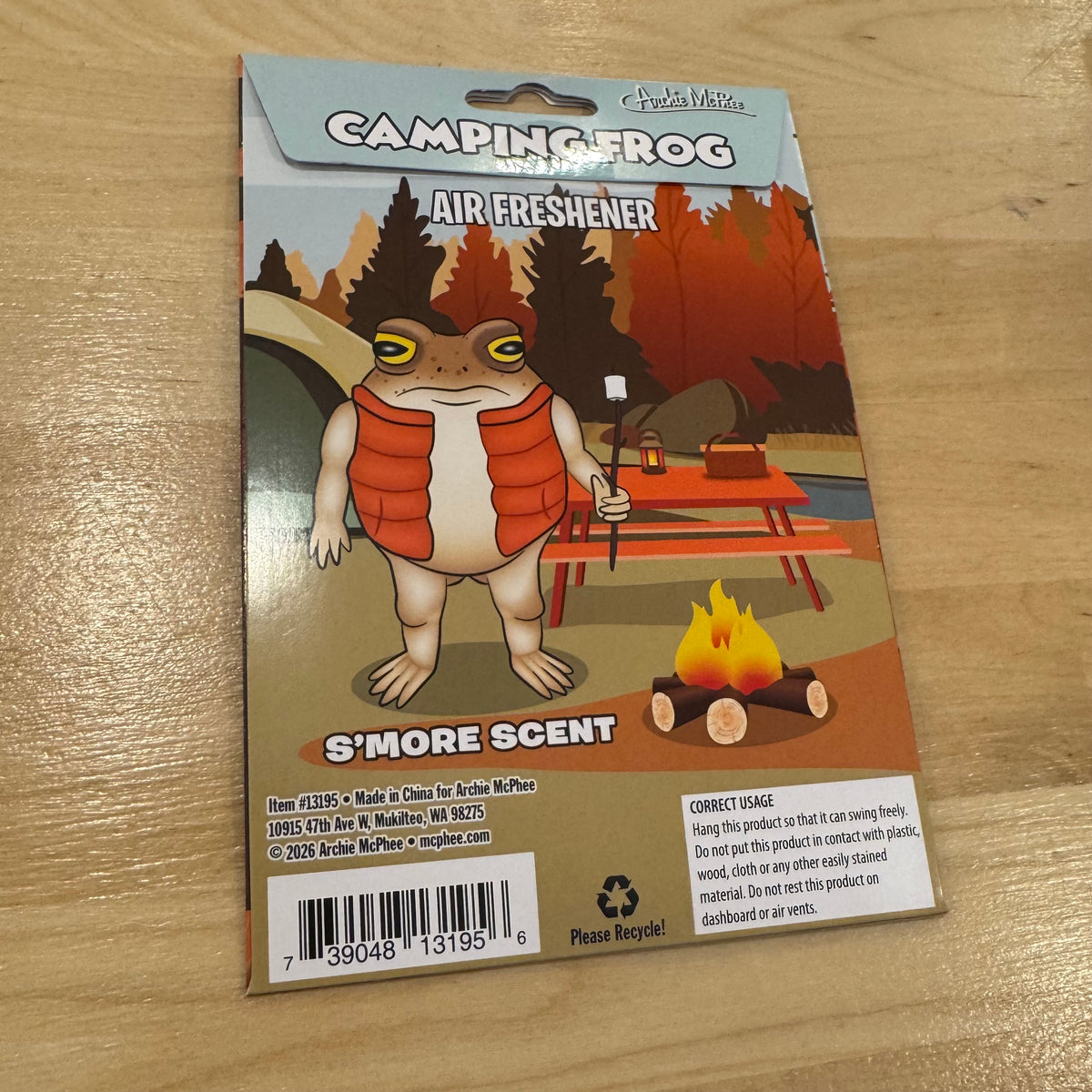 Camping Frog Air Freshener