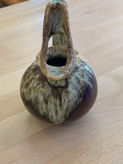 Dryden Art Pottery Pitcher Jug Brown Drip Glaze