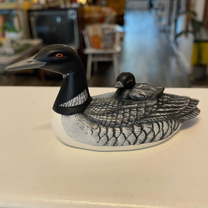 Ceramic Loon with Baby
