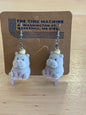 Fuzzy Hippo Earrings