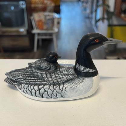 Ceramic Loon with Baby