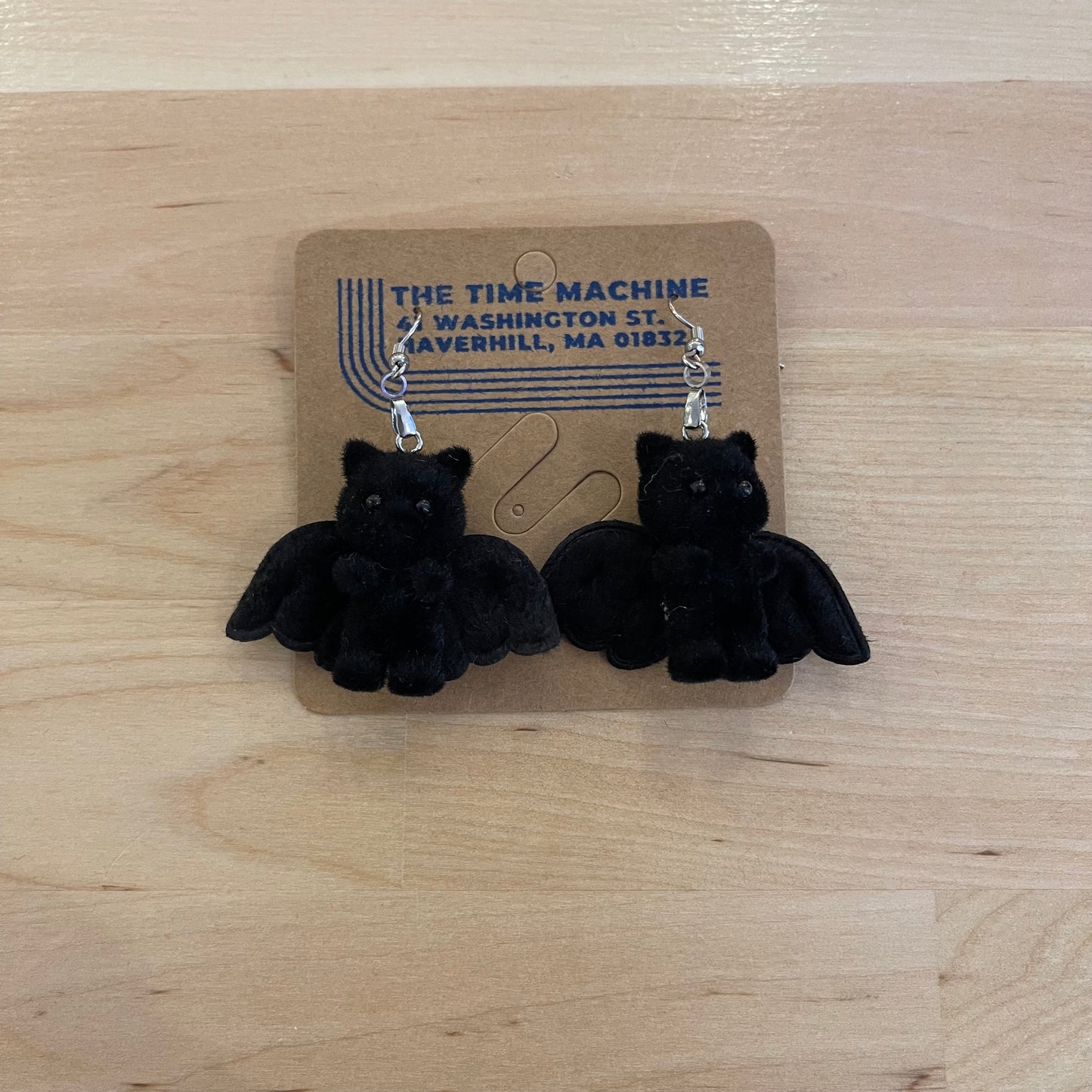 Fuzzy Flying Kitty Earrings