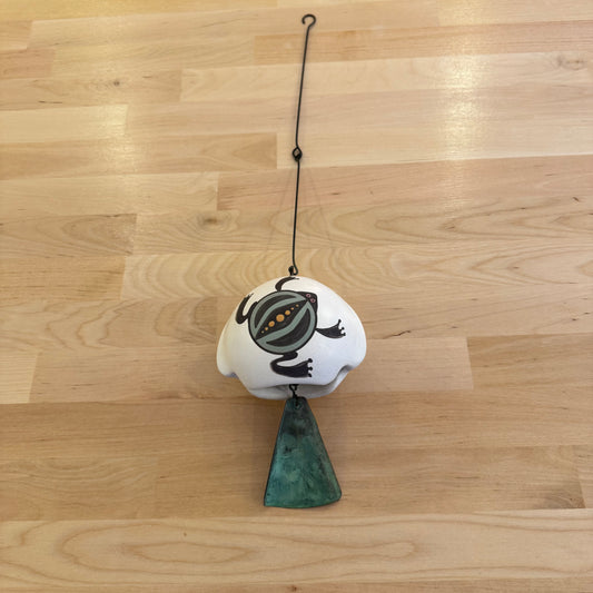 Hand-Painted Ceramic Wind Chime Japanese Furin Style Hanging Bell