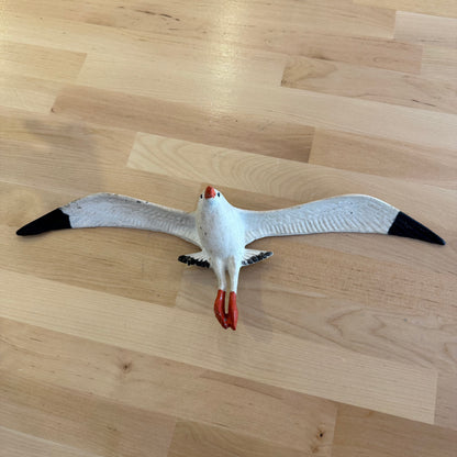 Cast Metal Flying Seagull Wall Art Marked 326 BE Coastal Decor