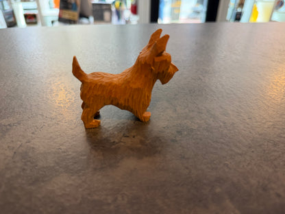 Small Wooden Terrier Figurine