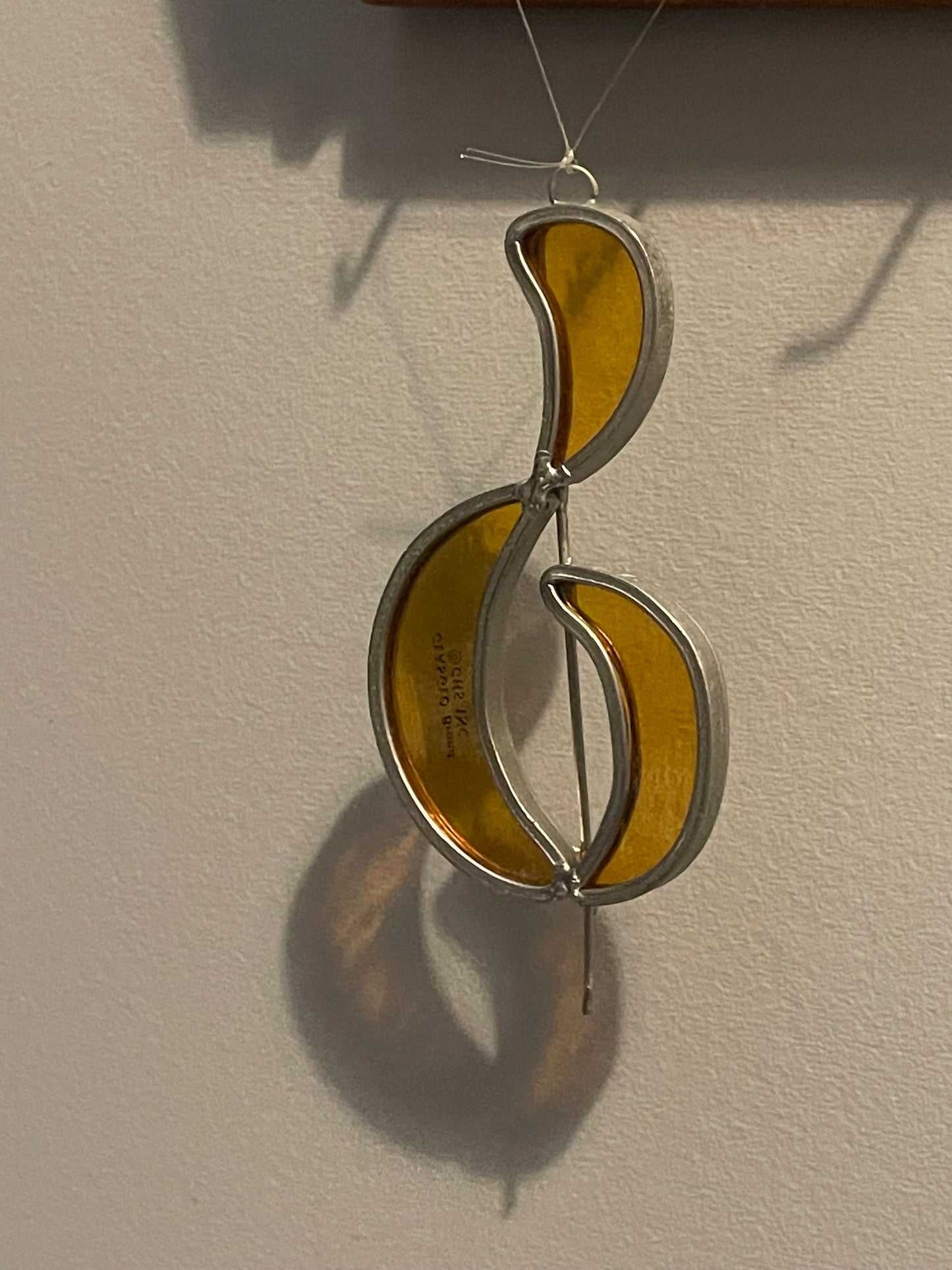 Stained Glass Music Note Suncatcher