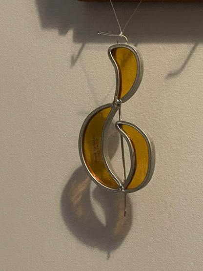 Stained Glass Music Note Suncatcher