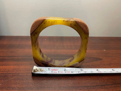 Bakelite and Wood Bangle Bracelet