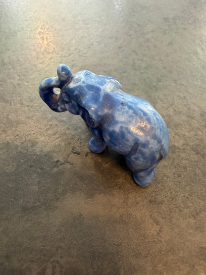 Blue Tiny Elephant Figurine