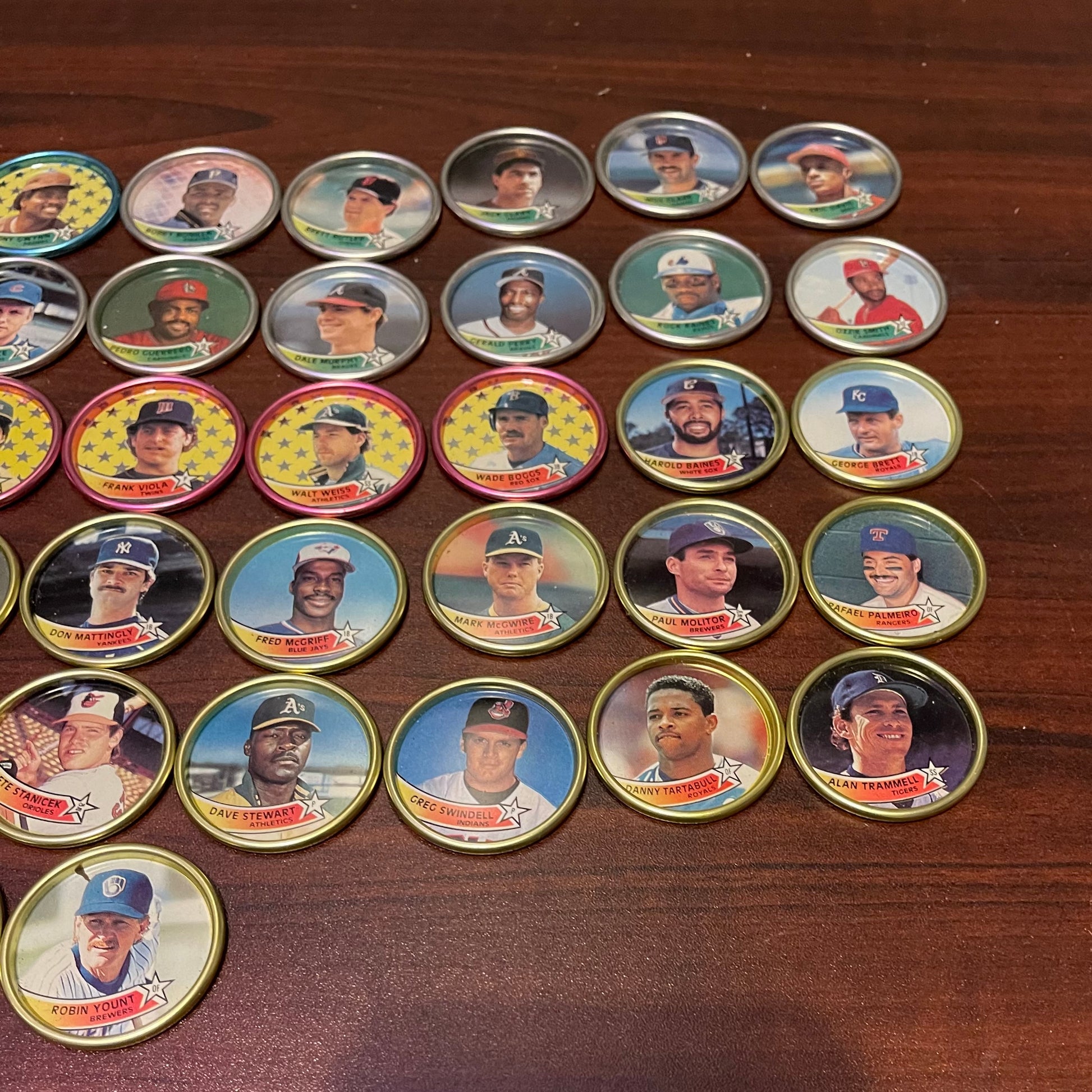 Lot of 48 Topps Baseball Coins 1989