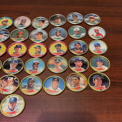 Lot of 48 Topps Baseball Coins 1989