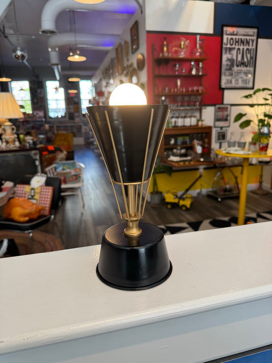 Black and Gold Atomic Torch Desk Lamp