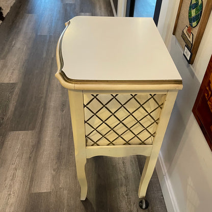 Cream with Gold Side Table
