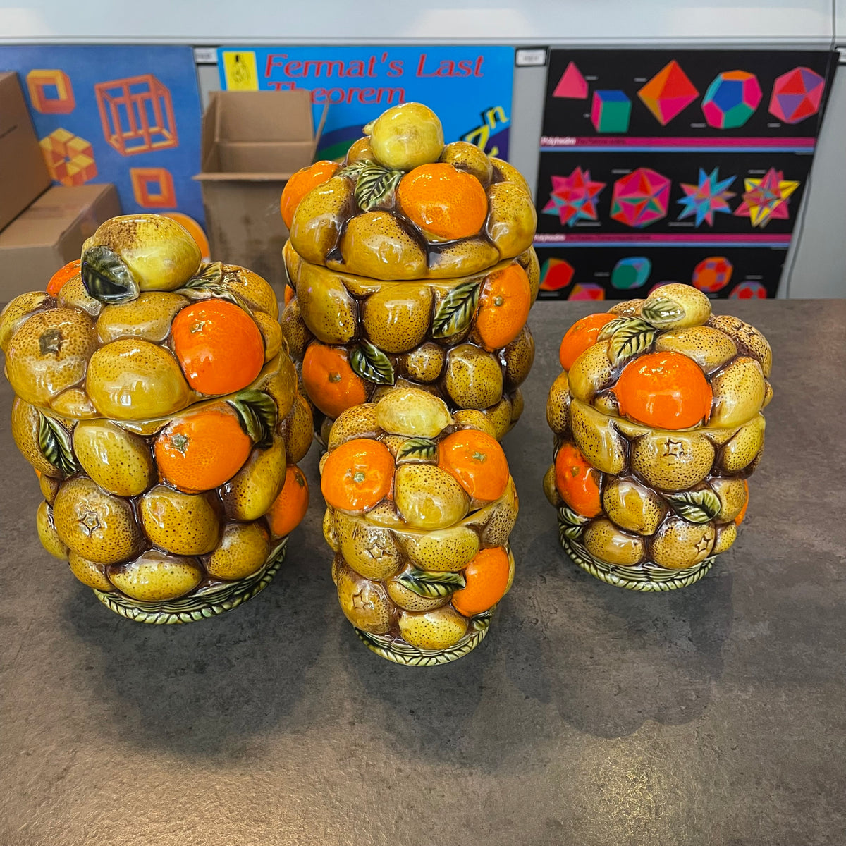 Set of 4 Fruit Basket Canisters