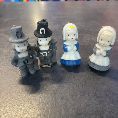 Set of 4 Gurley Thanksgiving Pilgrim Candles